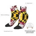 thumbnail image 5 of Women Men Athletic Socks Flag Of Maryland Cushioned Quarter Ankle Socks, 5 of 7