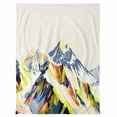 thumbnail image 7 of Abstract Snowy Flannel Blanket for Bed,Travel and Camping, Mountain Colored Drawing Oil Painting Super Soft Cozy Blanket for All Seasons 30"x40", 7 of 7