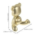 thumbnail image 2 of KALLORY 1Set Bear Shape Hooks Metal Wall Mounted Hangers for Living Room Decorative Use Golden Zinc Alloy, 2 of 8