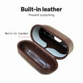 thumbnail image 4 of Dteck for Apple Airpods 3rd 2021 Premium Faux Leather Case with Front LED Visible, Protective Skin Portable Shockproof Shell Support Wireless Charging Dust/Dirt Proof Cover - Coffee, 4 of 5