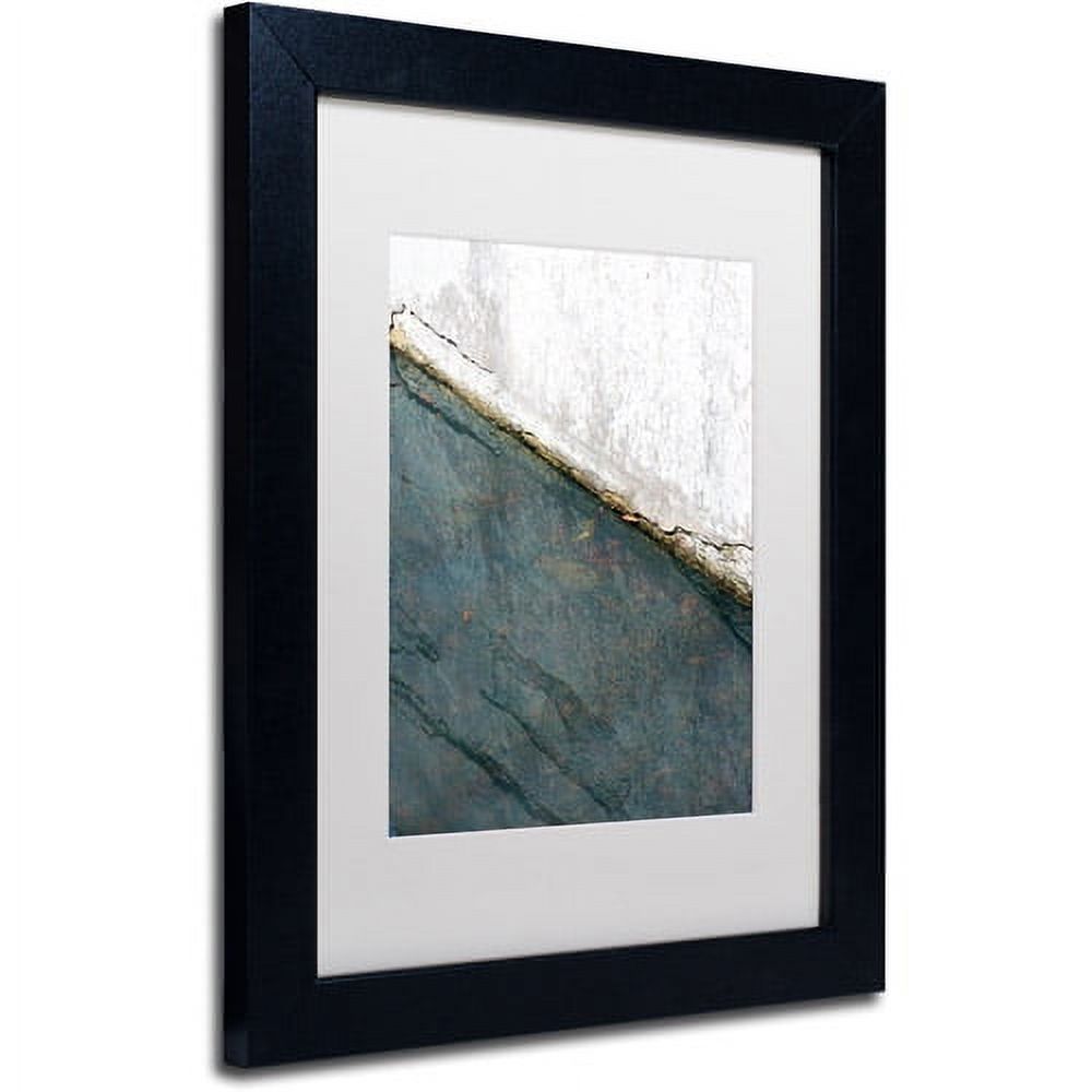"Lock Abstract" Canvas Art by Kurt Shaffer White Matte, Black Frame