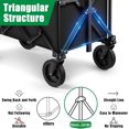 thumbnail image 4 of BEAU JARDIN Collapsible Folding Wagon Utility Beach Wagon Cart Foldable Heavy Duty All Terrain Camping Grocery Push Wagon for Sports Garden Shopping Black, 4 of 9
