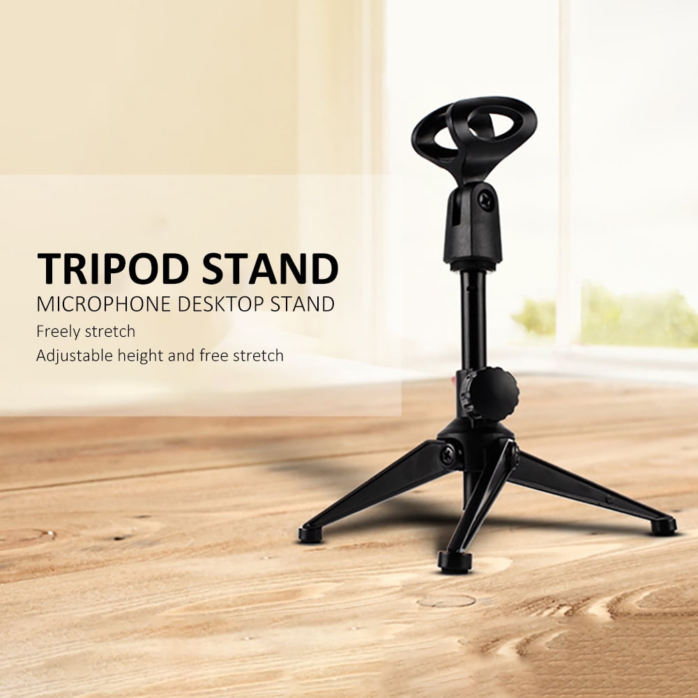 ankishi Microphone Stand Tripod Sturdy Adjustable Computer Support