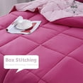 thumbnail image 4 of HIG Light Weight Down Alternative Comforter Set, Queen, Pink, Reversible, 4 of 8