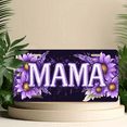 thumbnail image 6 of 1 Pcs 2D Flat License Plate Covers & Frames, MAMA with Flowers For Decorative Front, Waterproof For Decoration Aluminum License Plate Covers & Frames Cover For Men Women, 12" X 6", 6 of 7