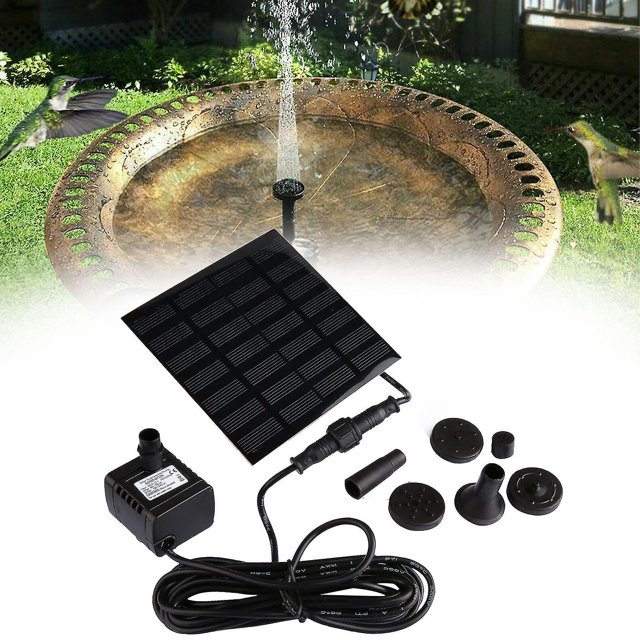 Fuente de energía Solar bomba de agua flotante sumergible Baño de pájaros estanque jardín decoración al aire libre