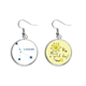 thumbnail image 1 of Signo del Zodiaco cáncer constelación Pendiente Sol Flor Pendiente Joyas Moda Unbranded M, 1 of 3