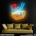 thumbnail image 3 of Craftnamesign I Love Pho Neon Sign, Noodle Wall Art, Vietnamese Food Wall Decor, 3 of 5