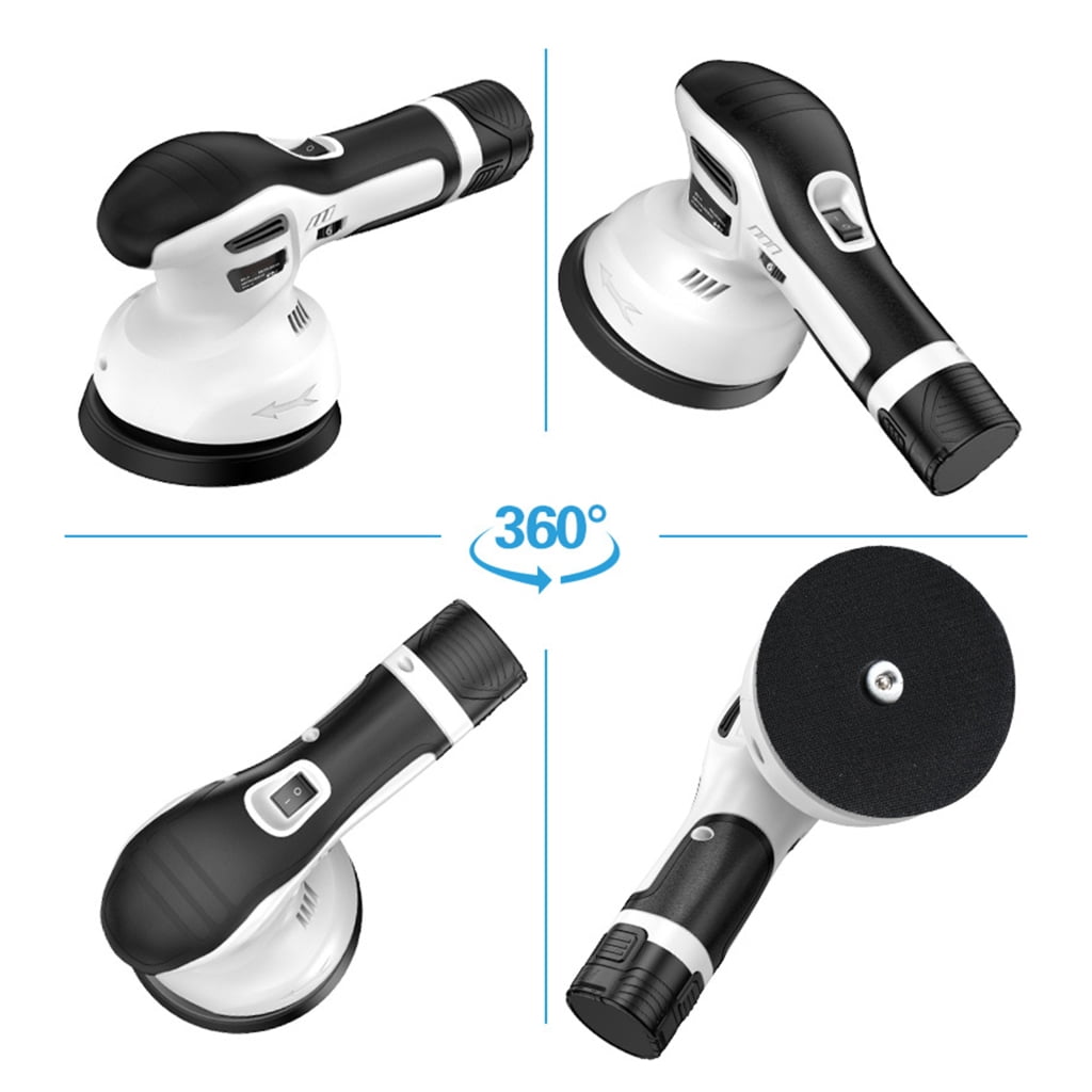 Cordless Car Buffer Polisher Lithium Rechargeable Battery Brushless Polisher with 6 Variable Speed Portable Polisher