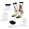 thumbnail image 3 of Rateoe Brown Bunny for Women Casual Calf Socks - Cute Crew Socks - Thin Soft Above Ankle Socks Size 5-11, 3 of 6