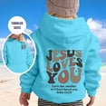 thumbnail image 2 of LRen Girl Hoodies Size 14-16 Girls Long Sleeve Letter Print California Hooded Sweatshirt Oversized Graphic Hoodies Cute Pullovers Tops,2-3 Years,Z2-Sky Blue, 2 of 5