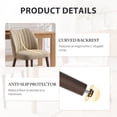 thumbnail image 5 of EOP Upholstered Dining Chairs Set of 2, Farmhouse Fabric Kitchen Chairs with Solid Wood Legs, Modern Restaurant & Cafe Side Chairs for Home Dining Room, Camel, 5 of 9