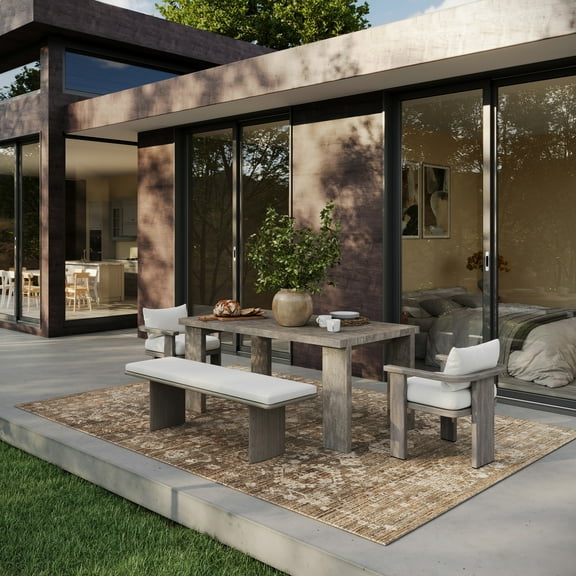 nuLOOM Veloria Traditional Woven Floral Washable Rug, 7' 5" x 9' 6", Veloria Brown