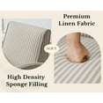thumbnail image 5 of Farmhouse Striped Accent Chairs for Living Room Set of 2, Linen Fabric Modern Comfy Armchairs with Cushion, Upholstered Striped Reading Chairs for Bedroom Couch Chair with Wood Legs, Khaki, 5 of 7