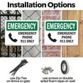thumbnail image 3 of Phone 911 Only OSHA Emergency Aluminum Sign 24 Inch x 18 Inch - 10 Pack, 3 of 8
