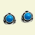 thumbnail image 6 of Sleeping Beauty Turquoise Stud 925 Sterling Silver Earrings Jewelry E-1248 AGE1008_G, 6 of 6