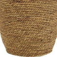 thumbnail image 5 of DecMode 40" Handmade Ribbed Brown Seagrass Vase with Coiled Seagrass Base, 5 of 9