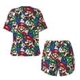 thumbnail image 5 of Lsque Mario Women's Short-Sleeved Pajama Set - 2 Piece Soft and Lightweight Sleepwear Set-Medium, 5 of 9