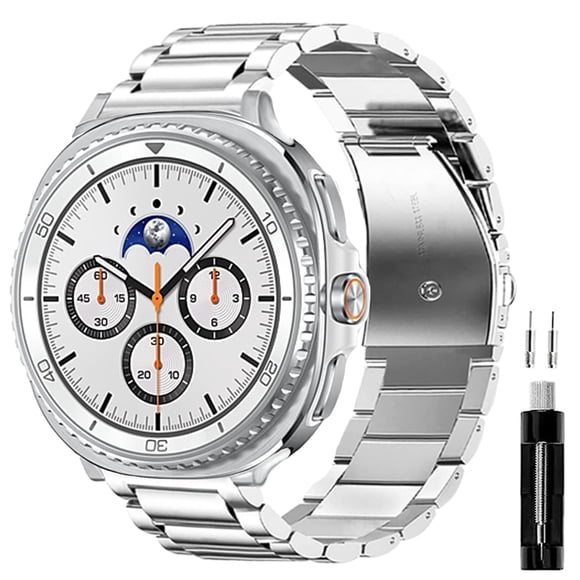 Correa de Acero Inoxidable GOLDTOLUCK Compatible con Samsung Galaxy Watch 8 Classic 40mm 44mm 46mm