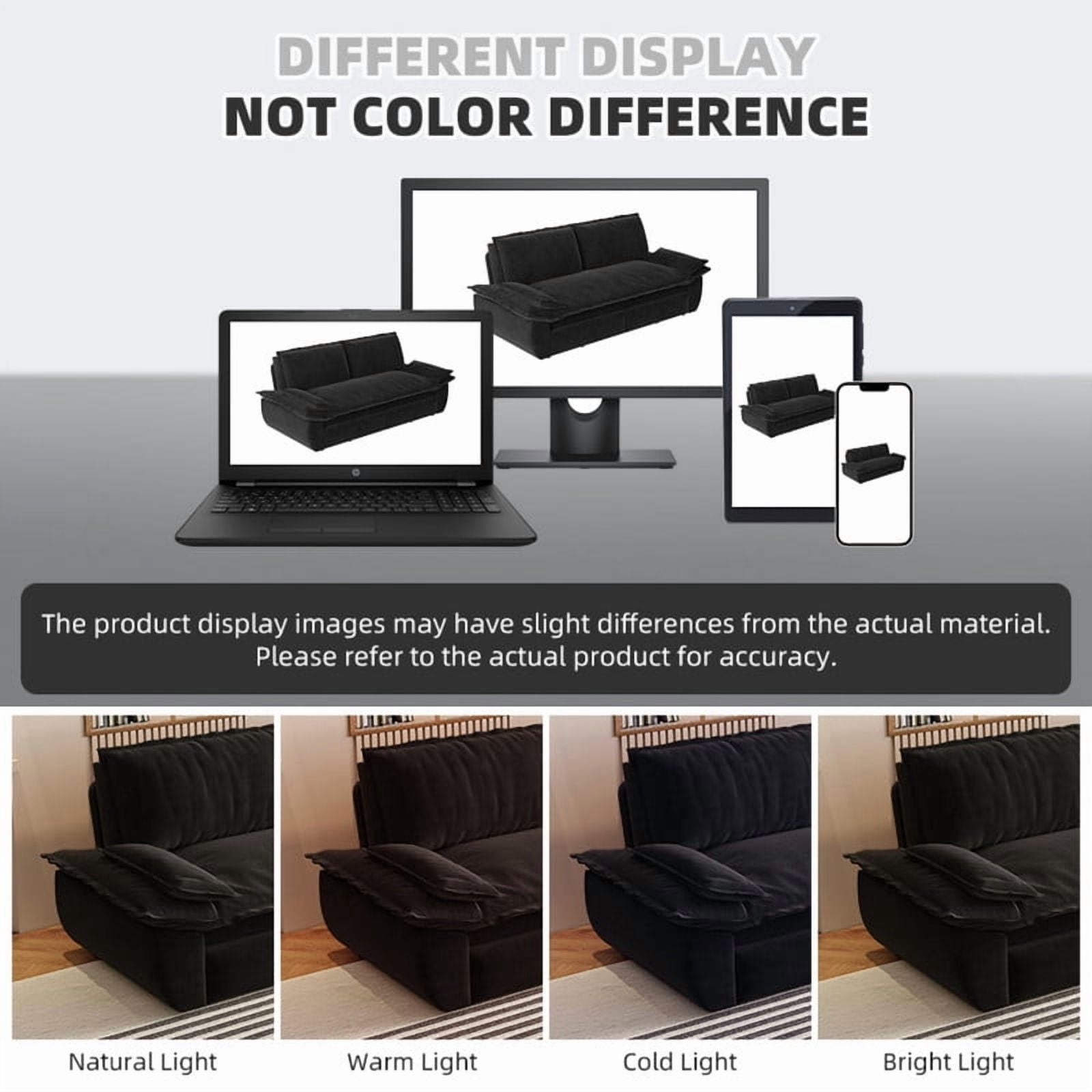 3-in-1 Velvet Convertible Sleeper Sofa, Queen Size Pull Out Chaise Sofa Bed, 73.2''W Deep Seat Loveseat Couch