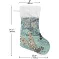 thumbnail image 2 of Coolnut 17.7 Inch Christmas Stockings, 2 PCS Beautiful Dragonflies Presonalized Large Stocking Sock for Family Holiday Xmas Party Decorations, 2 of 7