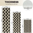 thumbnail image 4 of Black Beige Chevron Pattern Kitchen Rugs Sets Of 3,Kitchen Runner Rugs Non Skid Washable,Decorative Kitchen Floor Mats for Kitchen,Sink,Laundry,17"x30"+ 17"x47" + 17"x59", 4 of 6