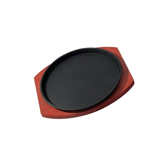 Cast Iron Steak Plate Sizzling for Household Restaurant Serving Home Use Serving Kitchen 21cm