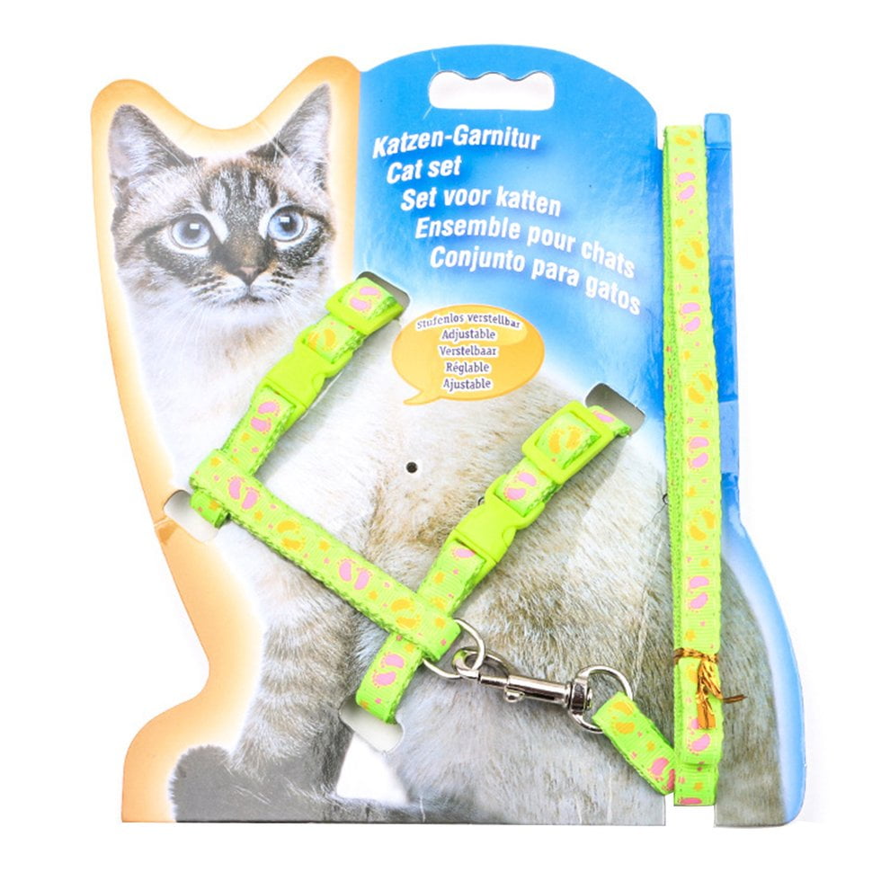 Pet Cat Chest Back Traction Rope Chest Strap Set Cat Chain Tied Cat