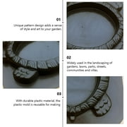 EXHUMKY Black Plastic Turtle Shaped Stepping Stone Mold for Garden Pathway with Unique Pattern and Easy-to-Use Design