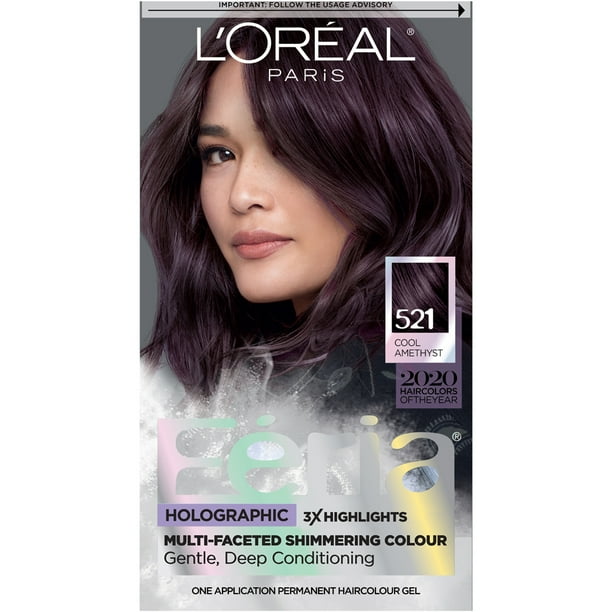 L'Oreal Paris Feria Permanent Hair Color, 52 Medium Cool Iridescent Brown - L'Oreal Paris Feria Permanent Hair Color, 52 Medium Cool Iridescent Brown -