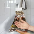 thumbnail image 2 of ZIATUBLE Aztec Tribal Hanging Hand Towel Sunflower Cow Kitchen Hand Towels with Hanging Loop Bathroom Hand Bath Towel Easy to Clean Dish Cloths Towel Quick Dry Hand Tie Towel, 2 of 7