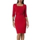 thumbnail image 1 of INSPIRE CHIC Vestido Lápiz Vintage para Mujeres con Cuello Cuadrado y Mangas Abullonadas, Vestido con Cinturón XL Rojo, 1 of 6