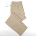 thumbnail image 5 of LWavelet Mens Linen Straight Leg Pants Elastic Waist Drawstring Summer Pants Khaki M, 5 of 6