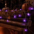 thumbnail image 6 of Cififendec Halloween Spider String Lights with 20 LED Bulbs, 118.11", Waterproof Spider Fairy Lights for Stair Railing Porch, Outdoor Yard Gothic Holiday Decor, 6 of 7