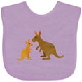 thumbnail image 3 of Inktastic Kangaroo Family Boys or Girls Baby Bib, 3 of 4
