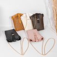 thumbnail image 3 of Nueva moda, bolso de hombro con estampado de lunares a cuadros, bolso cruzado informal con cadena oblicua, Mini bolso de cubo pequeño, 3 of 5