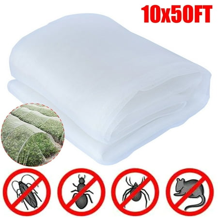 Nylon Hay Net - 10Ft x 50Ft Mosquito Garden Bug Insect Against Netting Barrier Bird Hunting Net