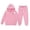 B-Pink, variant on Tiweut Casual Kids Outfits 2 Piece Loose Hoodie and Sweatpants Unisex Suit Set