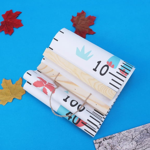 HEMOTON Modern 1Pack Kids Growth Chart in Multi-colored Canvas for Height Measurement 11.8x8.3x0.6in