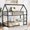 Black 0AAB, variant on Twin over Full Metal Bunk Bed with Futon Sofa, Space-Saving Multi-Function Bunk Beds for Teens Dorm, Steel Frame, Black, 78L x 41.4W x 72H inches