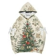 thumbnail image 4 of Makaor Cute Womens Hoodies Pullover Christmas Plus Size Tunic Sweatshirt Long Sleeve Tops Graphic with Bow Oversized Clothes, 4 of 5