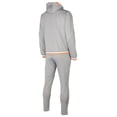 thumbnail image 3 of 9 Crowns Unique Two Piece Jacket Hoodie and Pant Tracksuit Set (Light Grey/Orange Tape, Large), 3 of 8