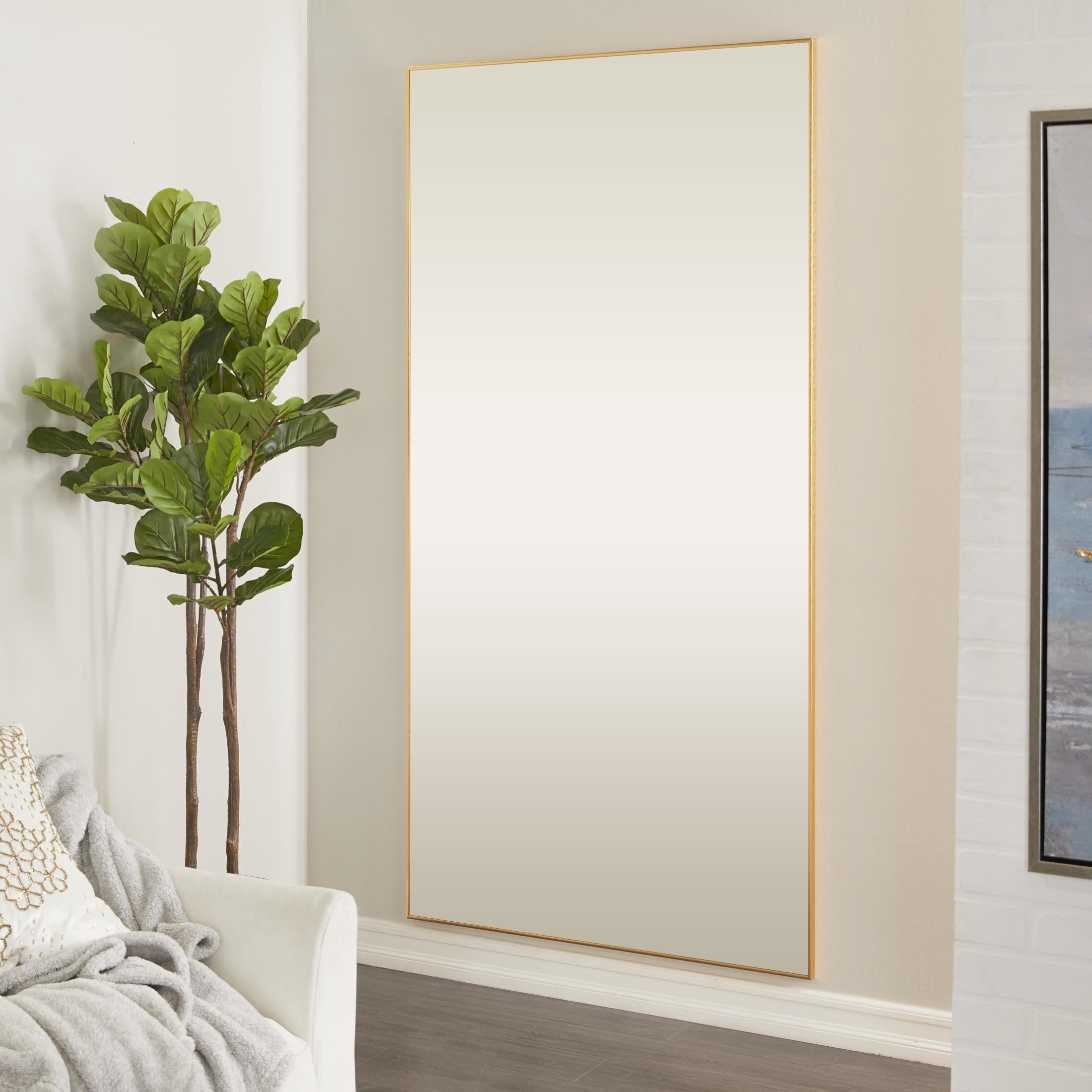 CosmoLiving by Cosmopolitan 40" x 79" Gold Wall Mirror with Thin Frame
