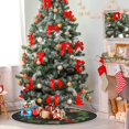 thumbnail image 4 of SKYSONIC Christmas Christmas Tree Skirt Home Decoration Large Round Christmas Tree Skirt for Holiday Party Home Christmas Day Ornaments 35.4 Inch, 4 of 6
