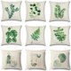 thumbnail image 2 of Funda de almohada decorativa de lino de estilo Simple, funda de cojín de hoja verde, decoración del hogar, sala de estar, sofá, 60x60, 50x50, 45x45, 2 of 4