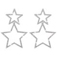 thumbnail image 1 of Pendientes colgantes de estrella grande para mujeres y niñas, hipoalergénicos, con cristales de estrella, colgantes largos, con forma de estrella, brillantes, 1 of 3