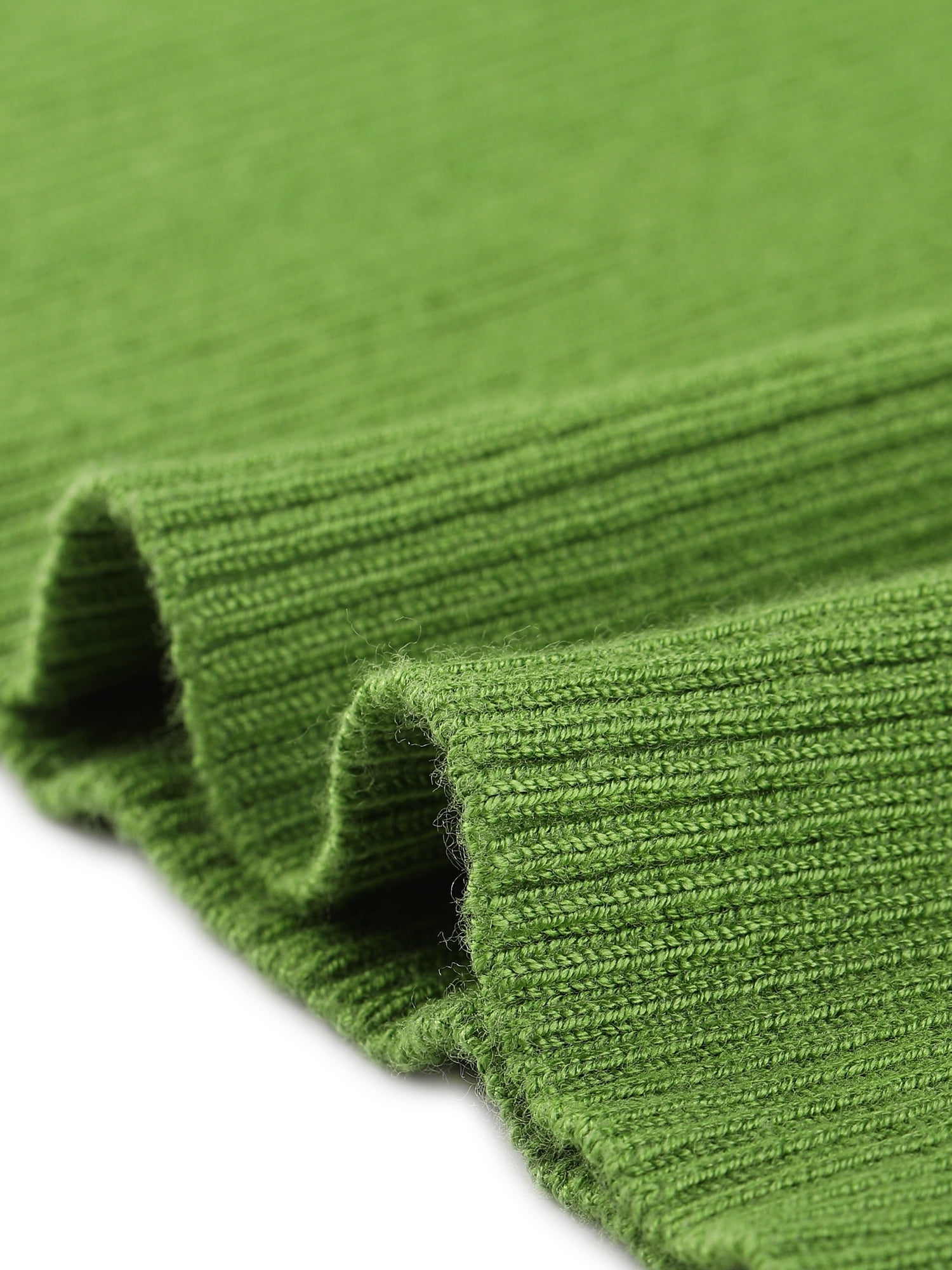 Unique Bargains Women's Mock Neck Knit Sweater Vest Sleeveless Trendy Ribbed Tank Tops XL Green