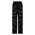 thumbnail image 4 of Black Spider Web Pajamas For Women Loose Retro Night Pajama Pants Comfortable Sleepwear Bottoms Homewear, 4 of 6