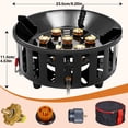 thumbnail image 3 of SIXDAY 72,000 BTU Propane Gas Stove, One Burner Camping Stove with Windproof & Extended Hose, 3 Adapters, Carrying Bag, 3 of 7