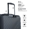 thumbnail image 5 of Travelhouse 3 Piece Hardshell Luggage Set Hardside Lightweight Suitcase with TSA Lock Spinner Wheels 20in24in28in.(Black), 5 of 8